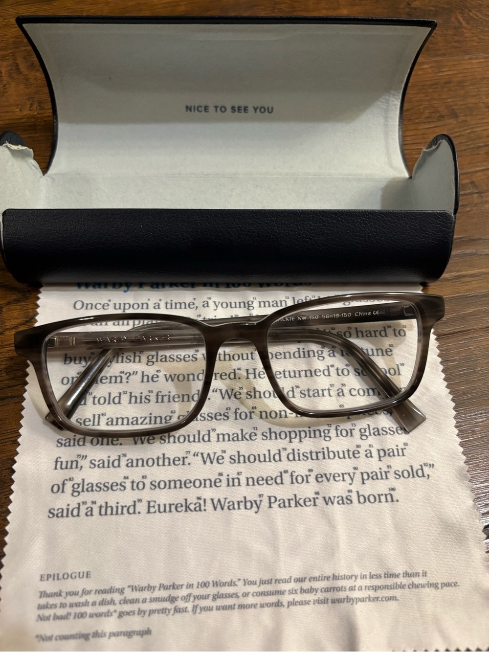 Warby Parker Wilkie Glasses in Greystone